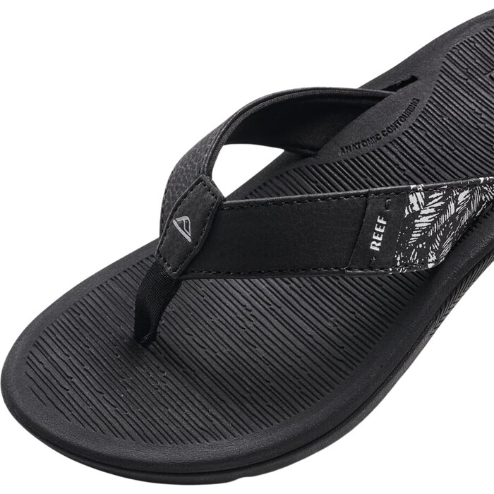 2024 Reef Dames Santa Ana Flip Flop Sandals CJ3624 - Black / White